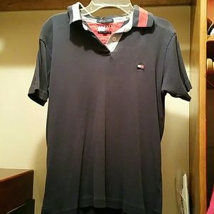 Navy blue Tommy Hilfiger collared shirt
