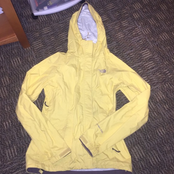 Yellow North Face Raincoat