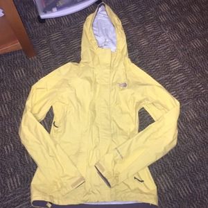 Yellow North Face Raincoat