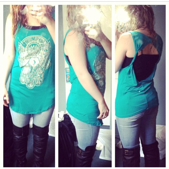 Charlotte Russe open back shirt