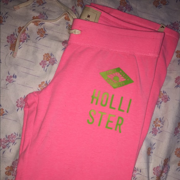 Hollister bright pink sweats