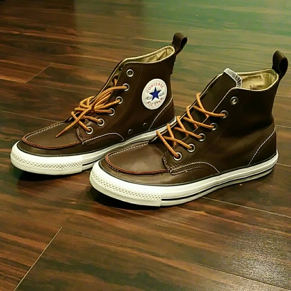 Brown Leather Converse