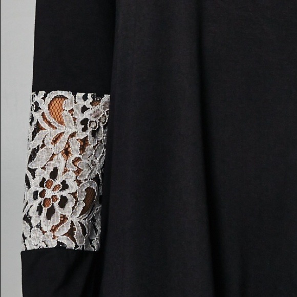 🆕 Little Black Tunic Dress w/ Lace Panel Details - Picture 4 of 4