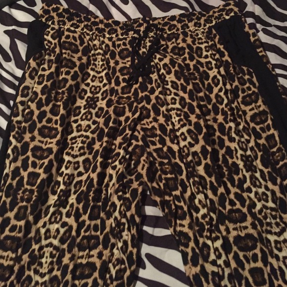 Cheetah Print Pants .