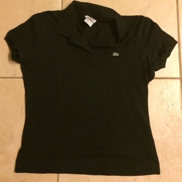 100% authentic black Lacoste women's polo