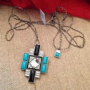 🎉NWT! lia sophia Necklace Hematite and Crystals