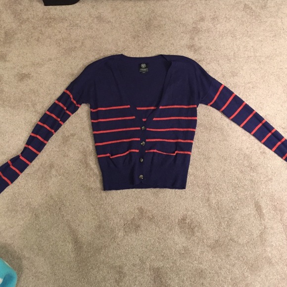 Navy/ orange American eagle cardigan