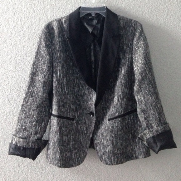 Gray and Black Blazer