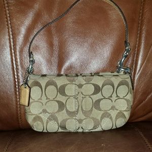 SALE today only!! Tan Coach Wristlet!