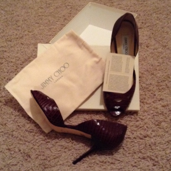 Jimmy Choose leather peep toe pump - Picture 2 of 4