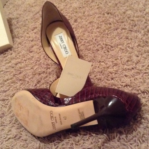 Jimmy Choose leather peep toe pump - Picture 3 of 4