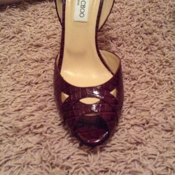 Jimmy Choose leather peep toe pump - Picture 4 of 4