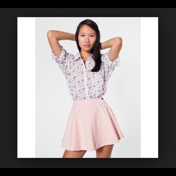 American apparel pink circle skirt
