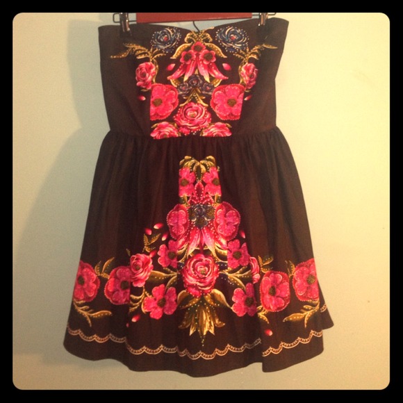 Forever 21 Black Garden Party Dress