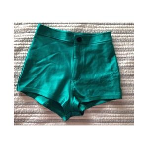 American Apparel deep peacock disco shorts
