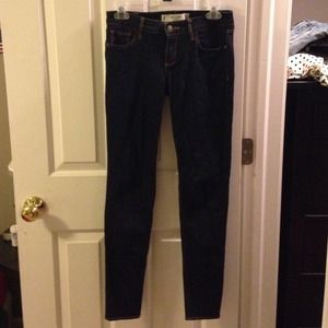 a&f dark wash jeggings