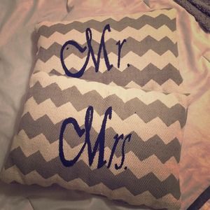 Mr. And Mrs. Chevron pillows