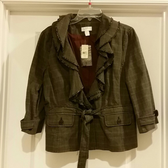 Ann Taylor Loft Plaid Jacket/Blazer