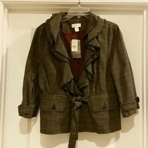 Ann Taylor Loft Plaid Jacket/Blazer