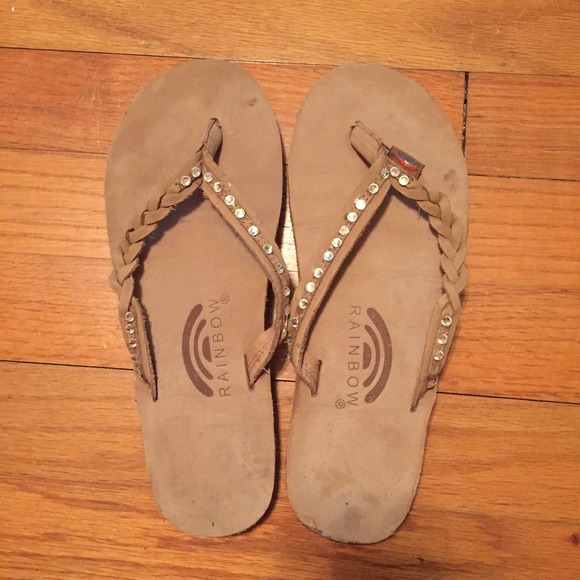 Rainbow Flip Flops