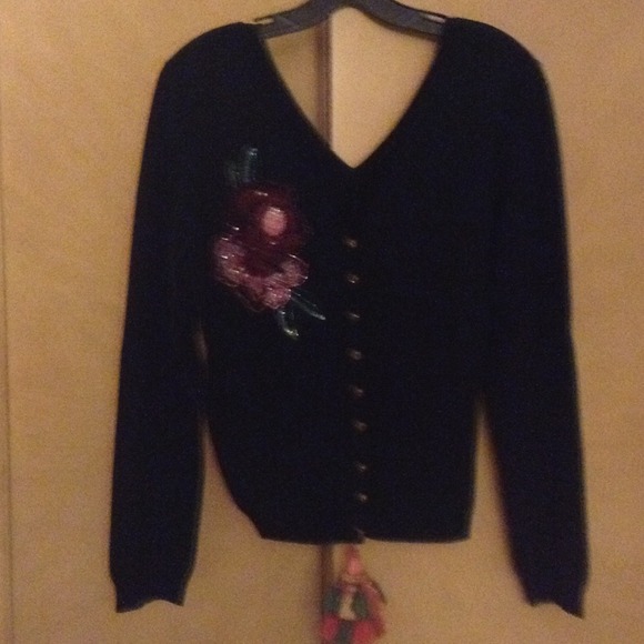Beautiful sweater w/sequins & beading-PRICE CUT!!