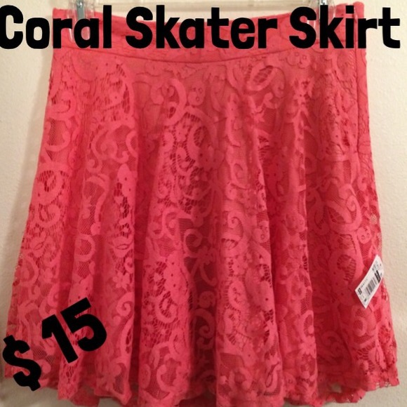 Coral skater skirt!