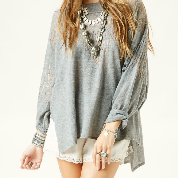 *NWT Free People Pointelle Ballet Pullover Sweater