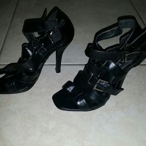 2 for 15 ASO Rhianna Black strappy heels