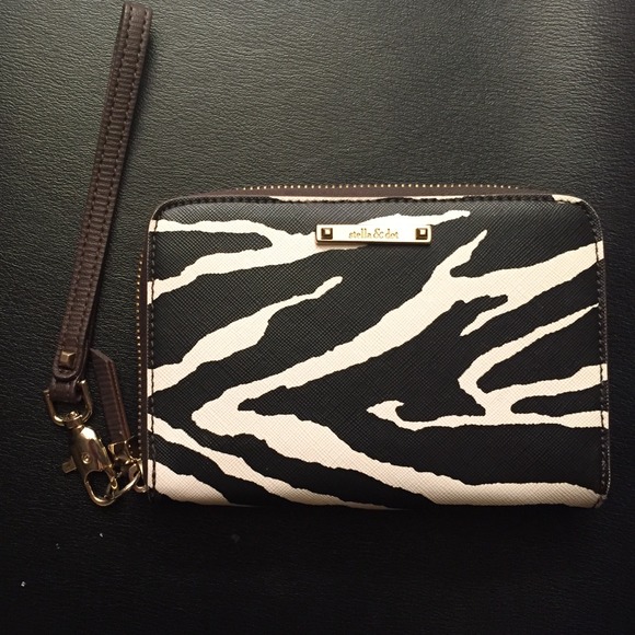 Zebra print wristlet