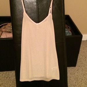 Sheer sparkle tank top