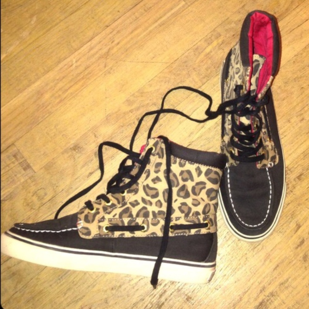 leopard Sperry Top Siders