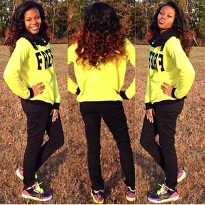 Green and Black FRESH sweater top