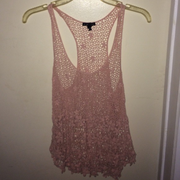 Pink crochet shirt