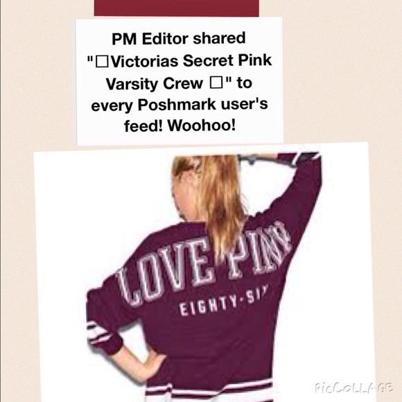 💝Victorias Secret Pink Varsity Crew 💝