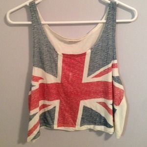 Brandy Melville British Flag tank