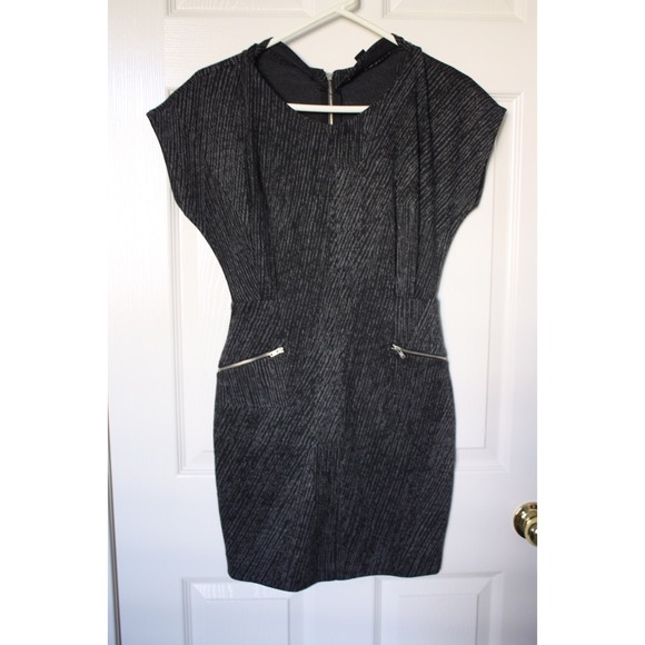 Charcoal grey and black patterned dress!