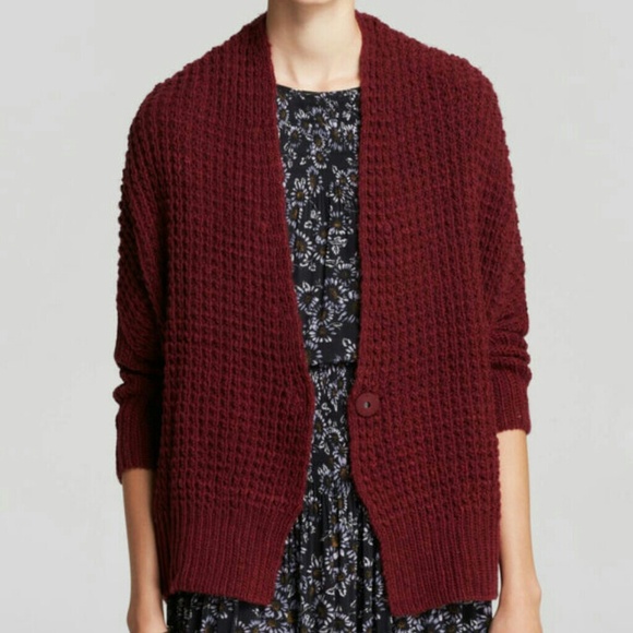 NWT Free People Waffle Knit Oversized open cardi.