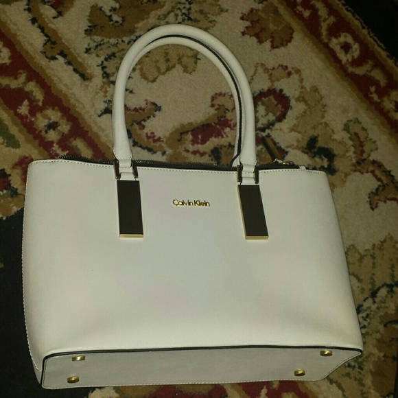 Calvin klein gently used. Dove white satchel