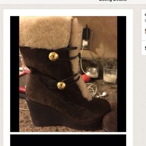 coach fur boots