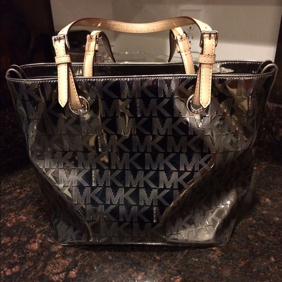 100% Authentic Large Michael Kors Bag Metallic