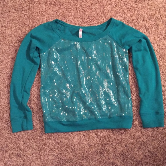 Green Sequin Sweater