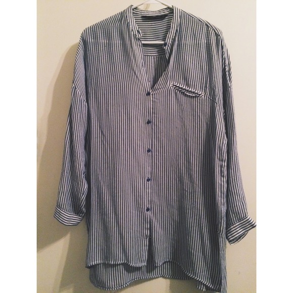 ZARA Pinstripe Long Top🙏💕