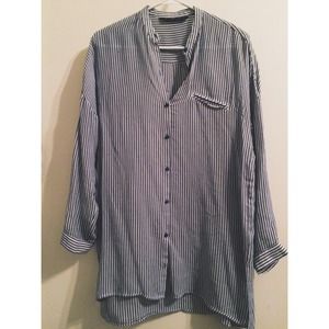 ZARA Pinstripe Long Top🙏💕