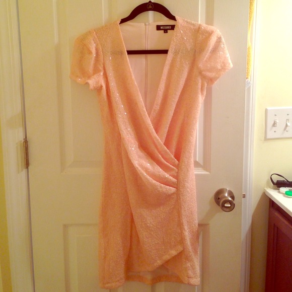 Missguided Dresses & Skirts - Missguided light pink sequin dress