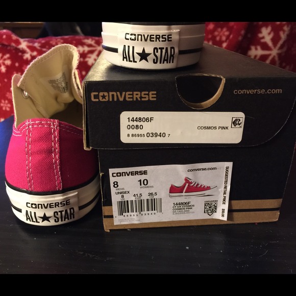 ***SOLD*** Hot Pink Converse Shoes Size 10 - Picture 2 of 3