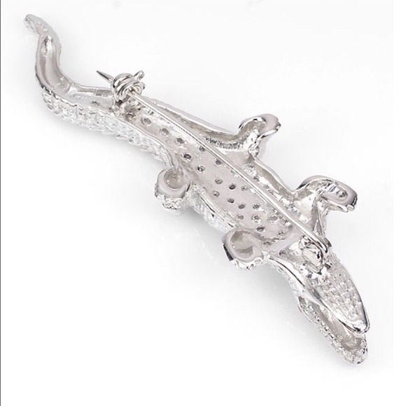 🎉3xHP🎉NWOT Tanzanite Ruby 925 Silver Croc Brooch - Picture 2 of 2