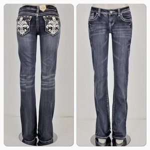 NEW WITH TAGS - LA Idol Rhinestone Boot Cut Jean 5
