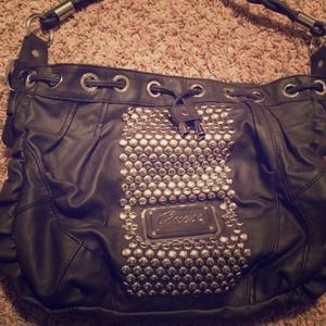 Dark gray Guess large hobo purse