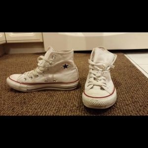 White converse High Tops