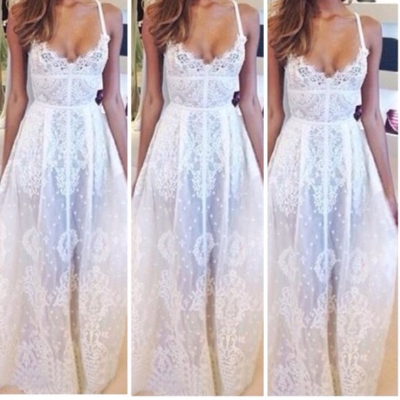 Dresses & Skirts - White sheer dress :)